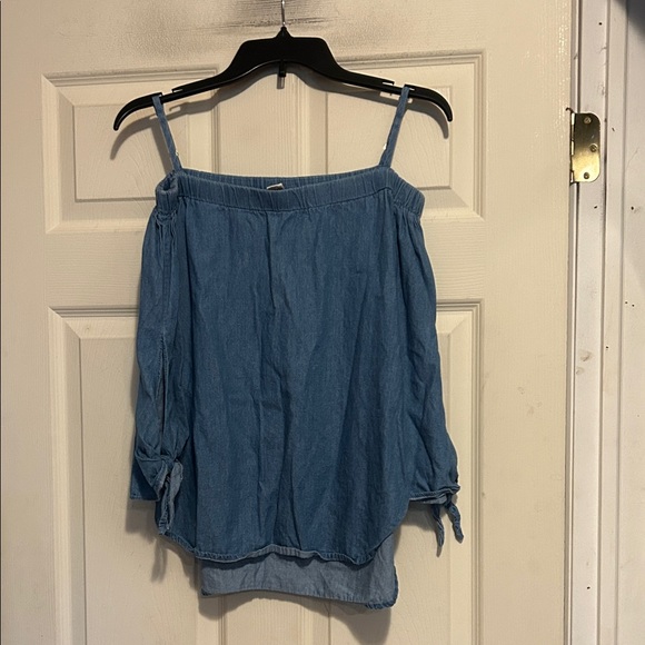 Seven Sisters Off The Shoulder Top Size XS Blue - Picture 1 of 6